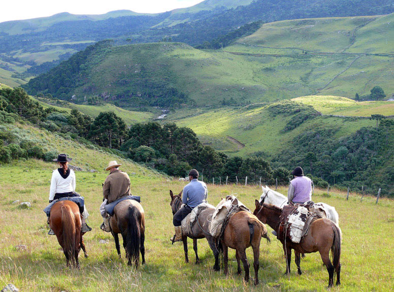 Riding through the São Joaquim National Park