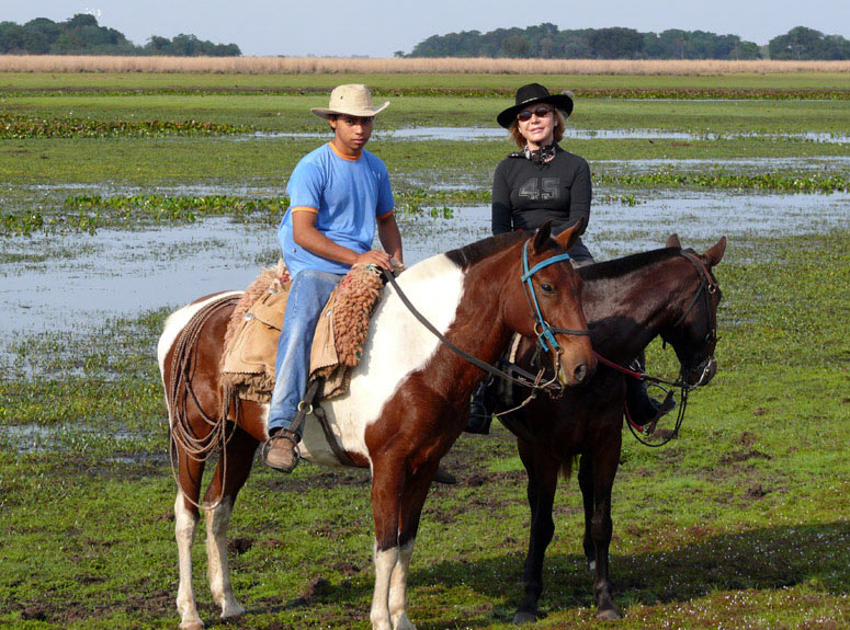 Myriam Comte with pantaneiro